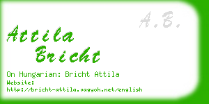 attila bricht business card